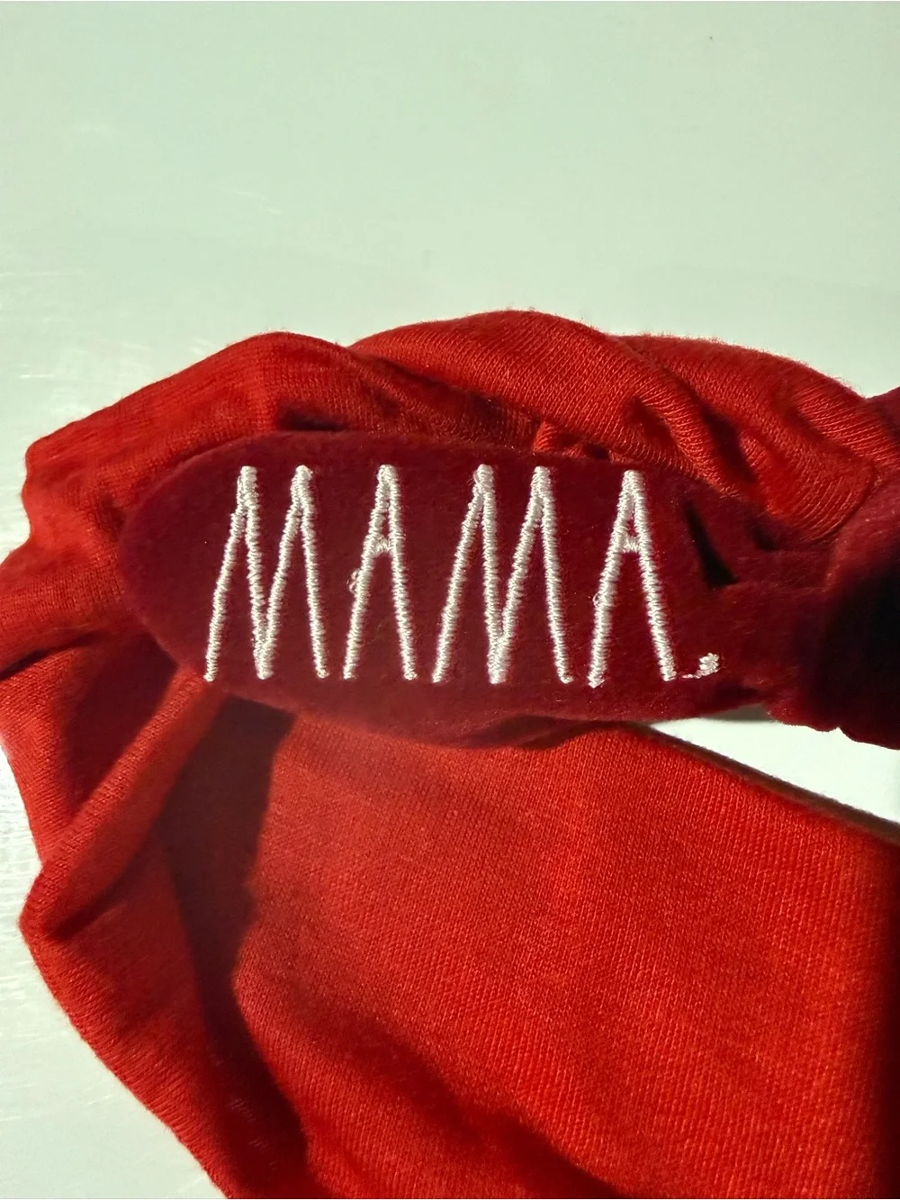 Rae Dunn Matching Red Mama and Mini Knot Headbands